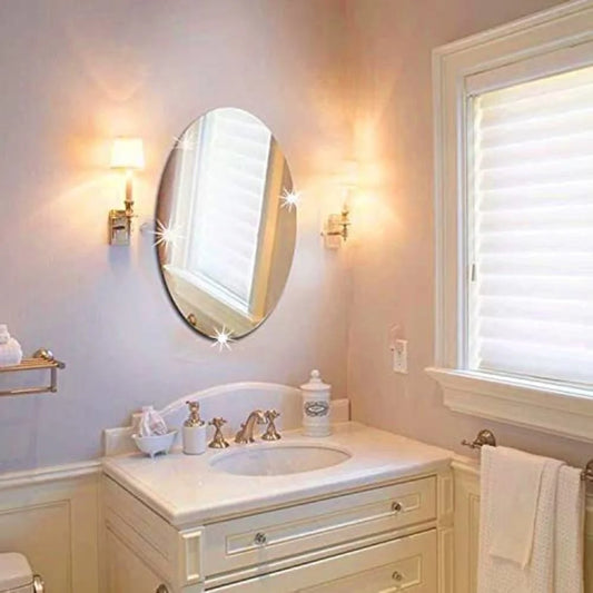 MK Oval Shape Wall Mirror Sticker 20/30 CM