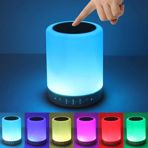 MK Touch Lamp Speaker Night Light LED Touch Lamp Speaker with Portable Bluetooth & HiFi Speaker